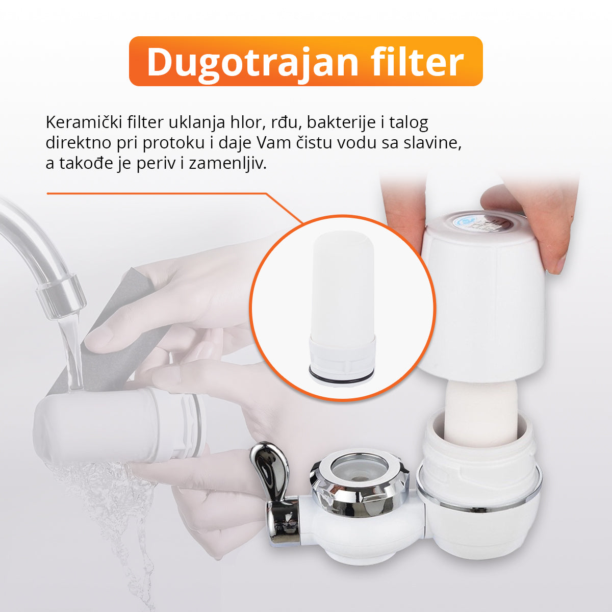 PureTap - Prečišćivač vode za slavinu sa keramičkim filterom