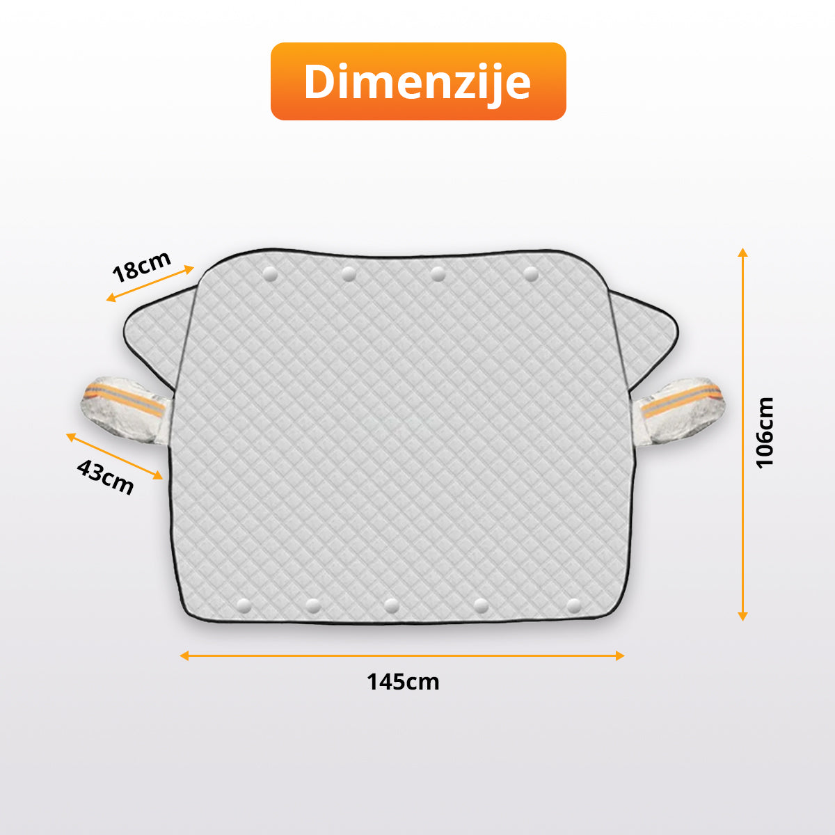WinterShield - Zaštita za šoferšajbnu i retrovizore od snega i leda