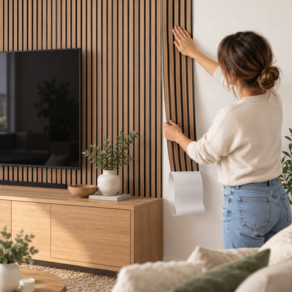 WoodWall - Samolepljiva tapeta sa izgledom letvica (300cm x 45cm)