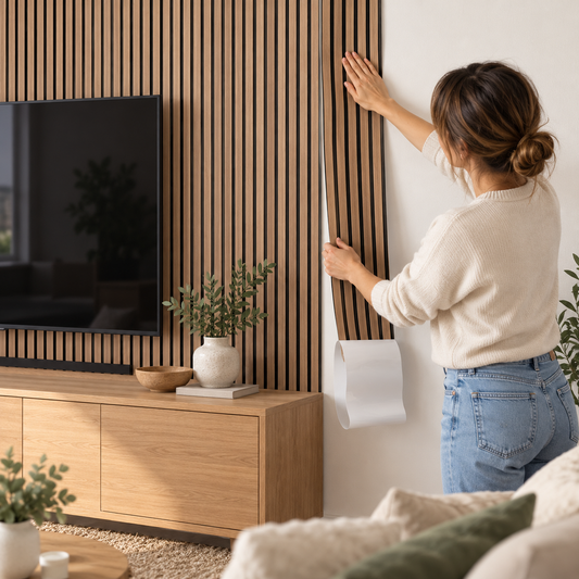 WoodWall - Samolepljiva tapeta sa izgledom letvica (300cm x 45cm)