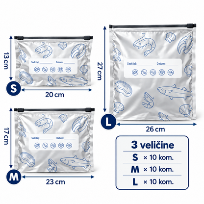 FreshBag - Aluminijumske kese za čuvanje hrane (30 komada)
