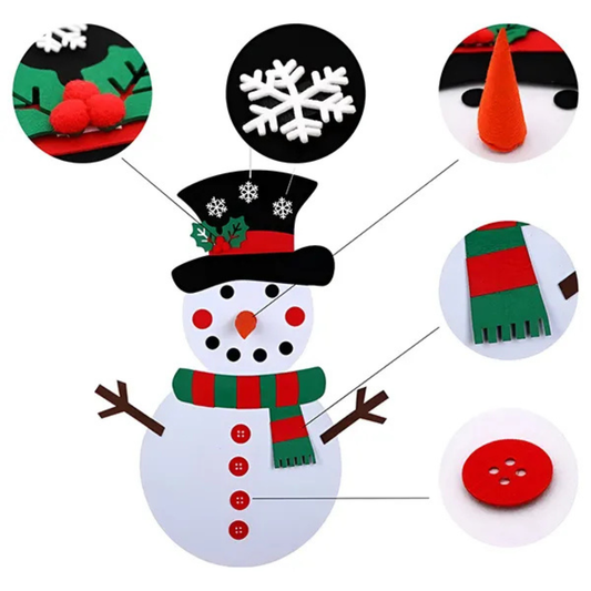 WallSnowman - Kreativni set od filca sa sneškom