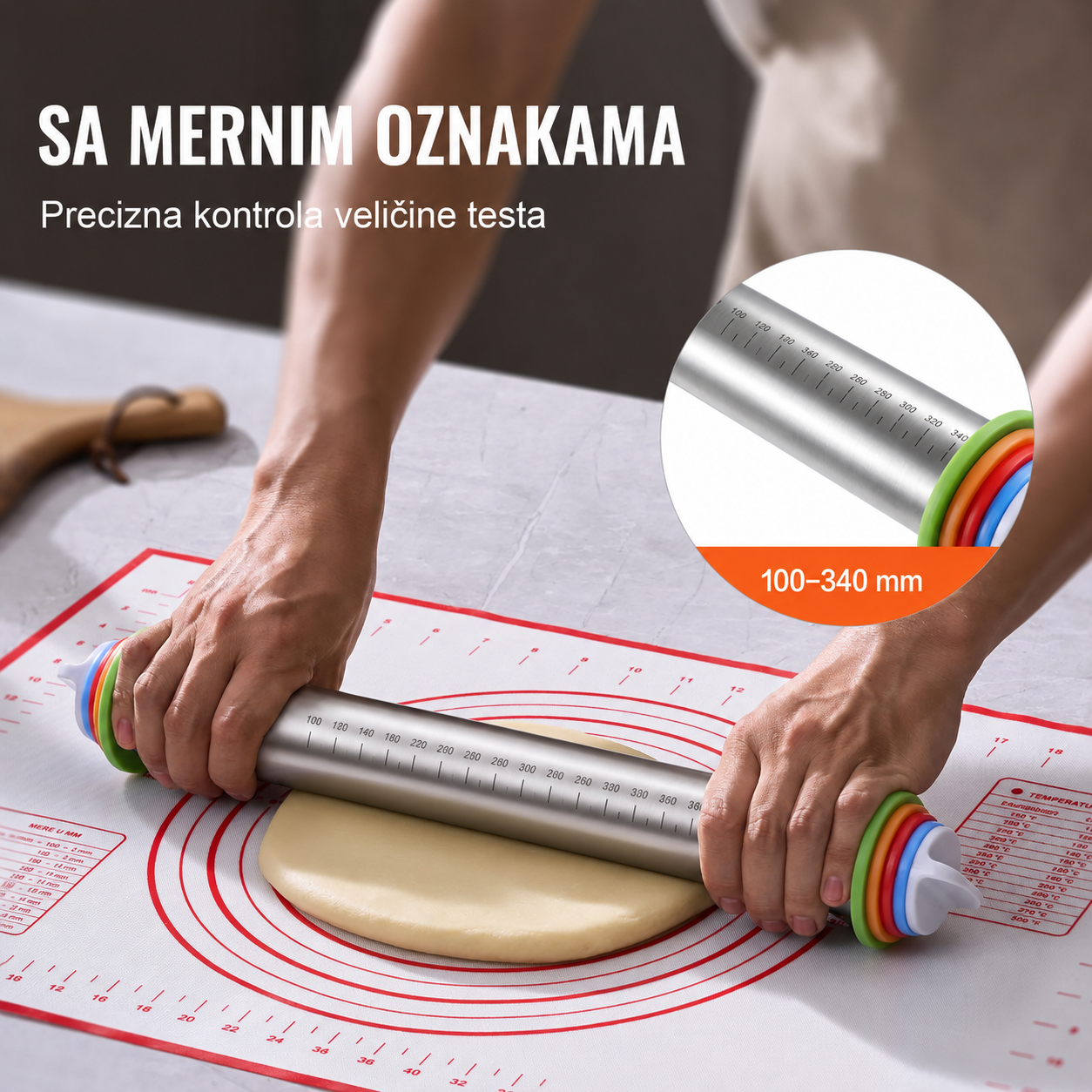 DoughPro - Podesiva oklagija za kolače i testo