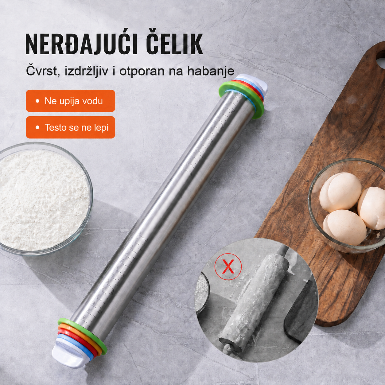 DoughPro - Podesiva oklagija za kolače i testo