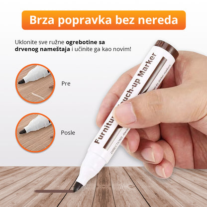 Set markera i voštanih boja za popravku ogrebotina na nameštaju