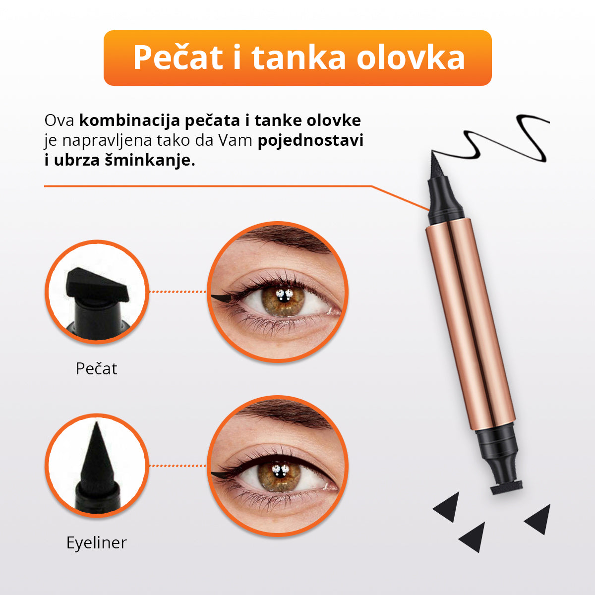 PerfectWing - Dvostrana vodootporna eyeliner olovka