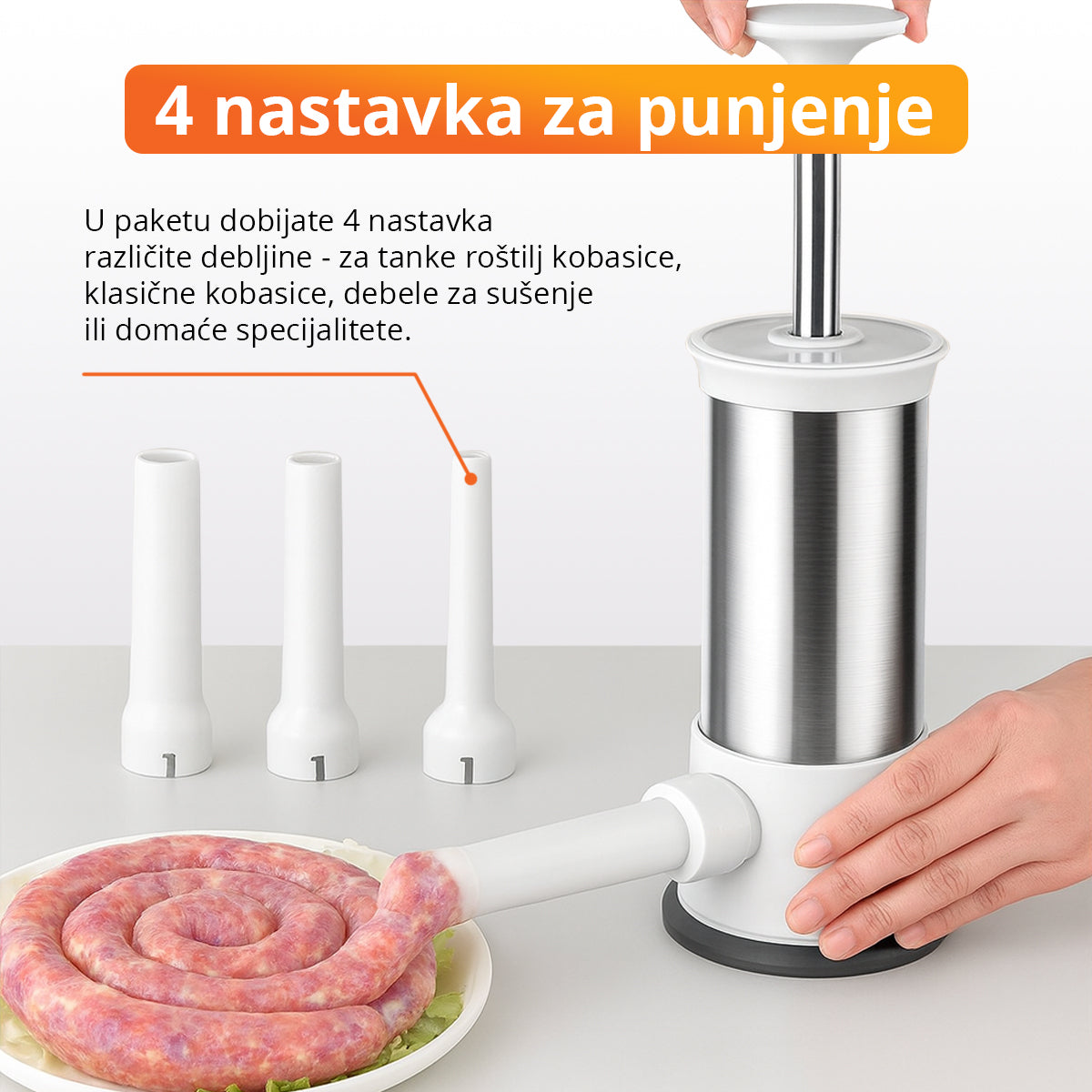 StuffMaster - Punilica za kobasice za kućnu upotrebu