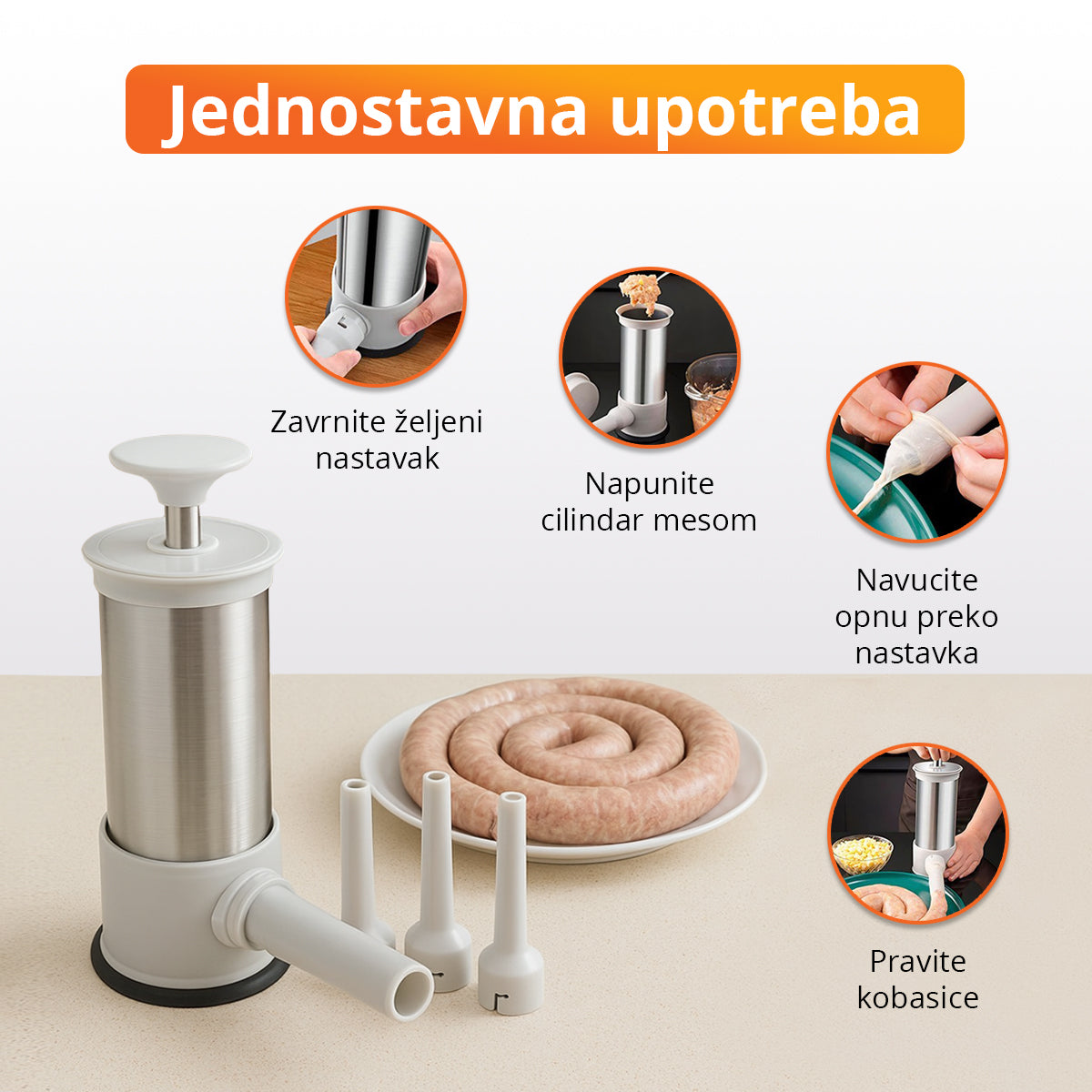 StuffMaster - Punilica za kobasice za kućnu upotrebu