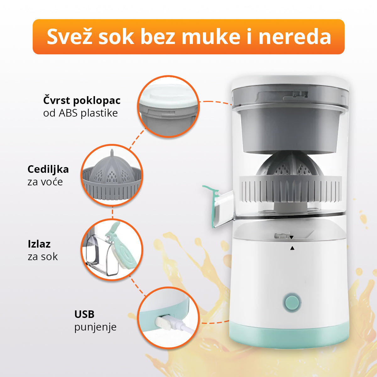 VitaPress - Bežični sokovnik za lako ceđenje voća