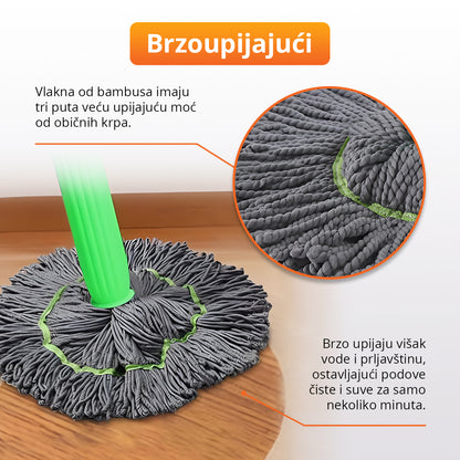 BambooMop - Brzoupijajući mop sa automatskim ceđenjem