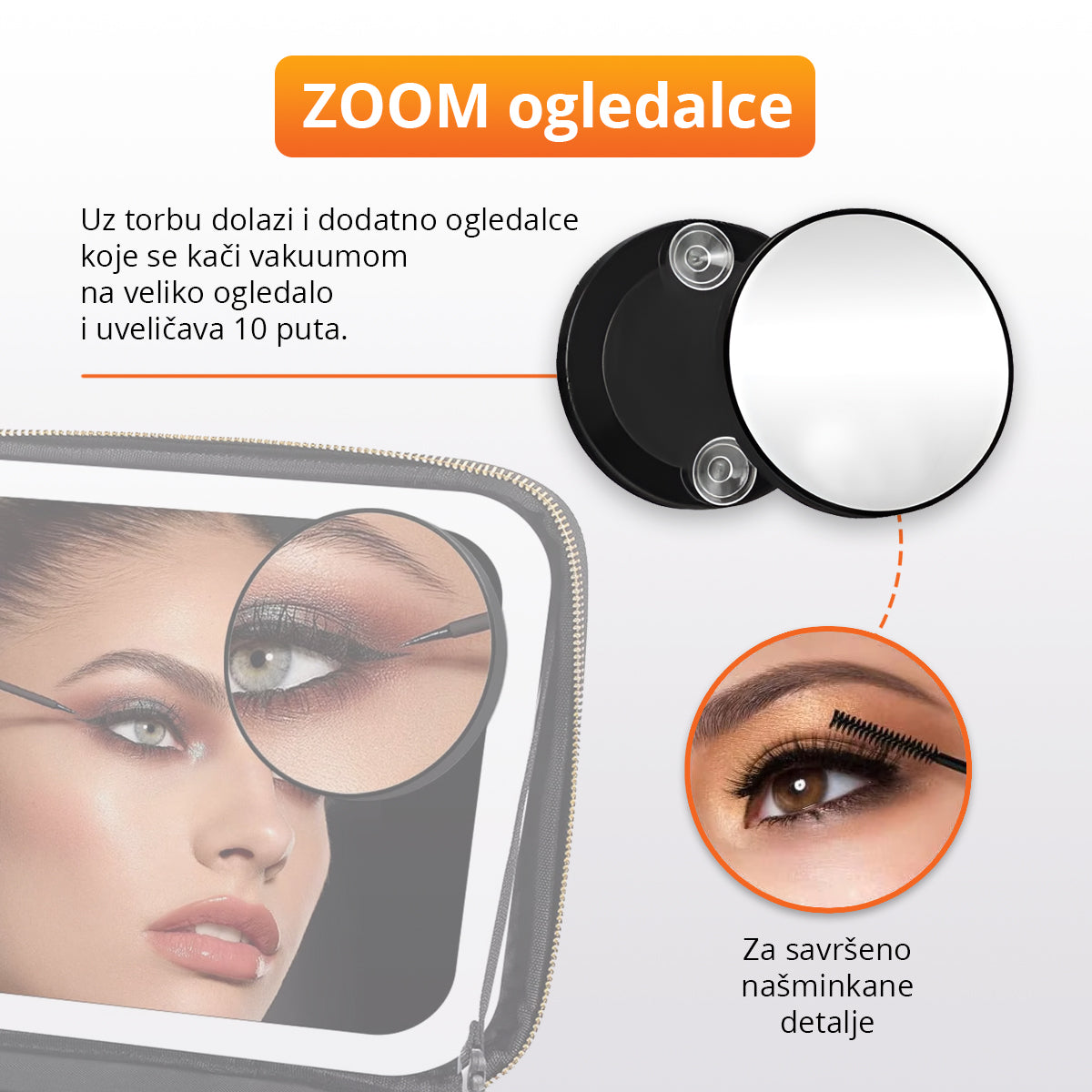 BeautyBag - Torba za šminku sa LED ogledalom
