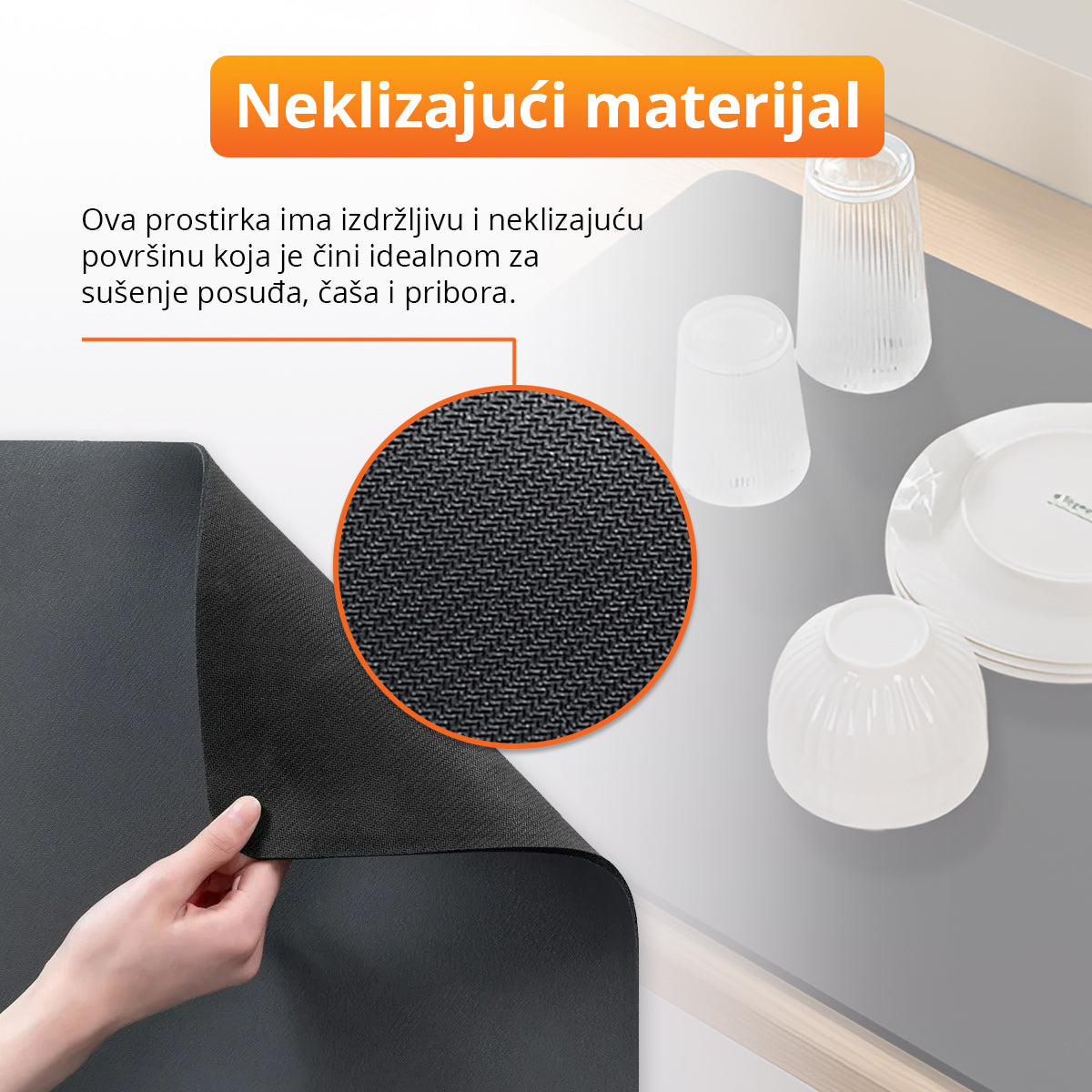 DryAway - Brzoupijajuća podloga za sušenje sudova