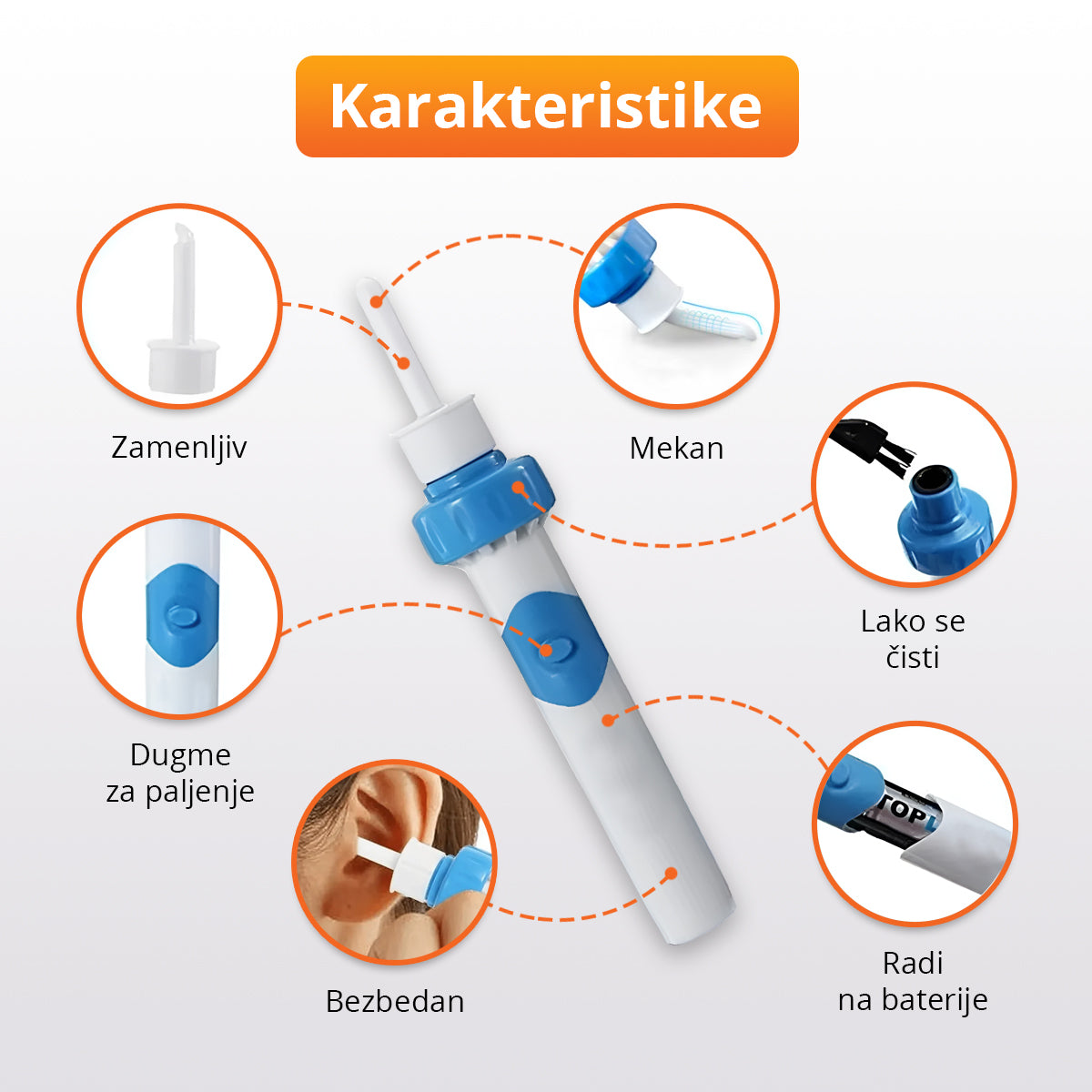 EarVac - Električni uređaj za usisavanje voska iz ušiju
