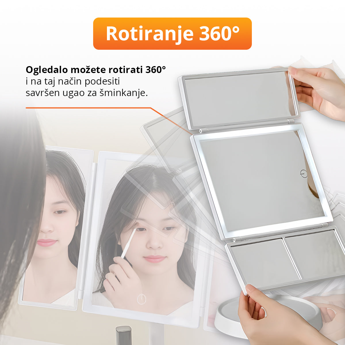 MakeUPro - Ogledalo za šminkanje sa LED svetlom