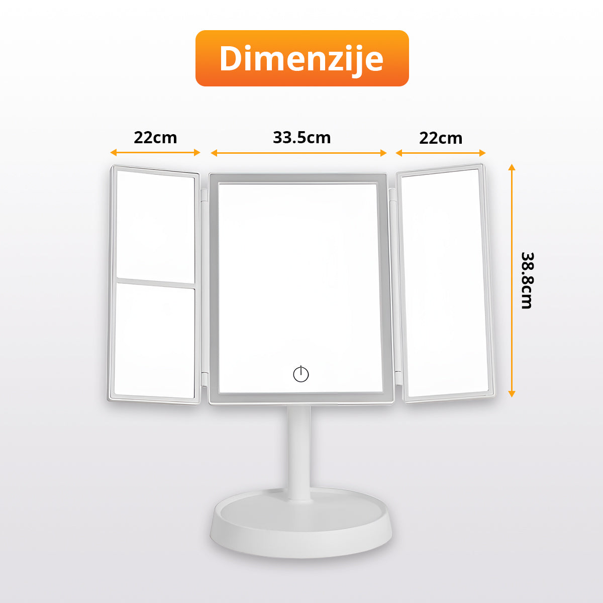 MakeUPro - Ogledalo za šminkanje sa LED svetlom