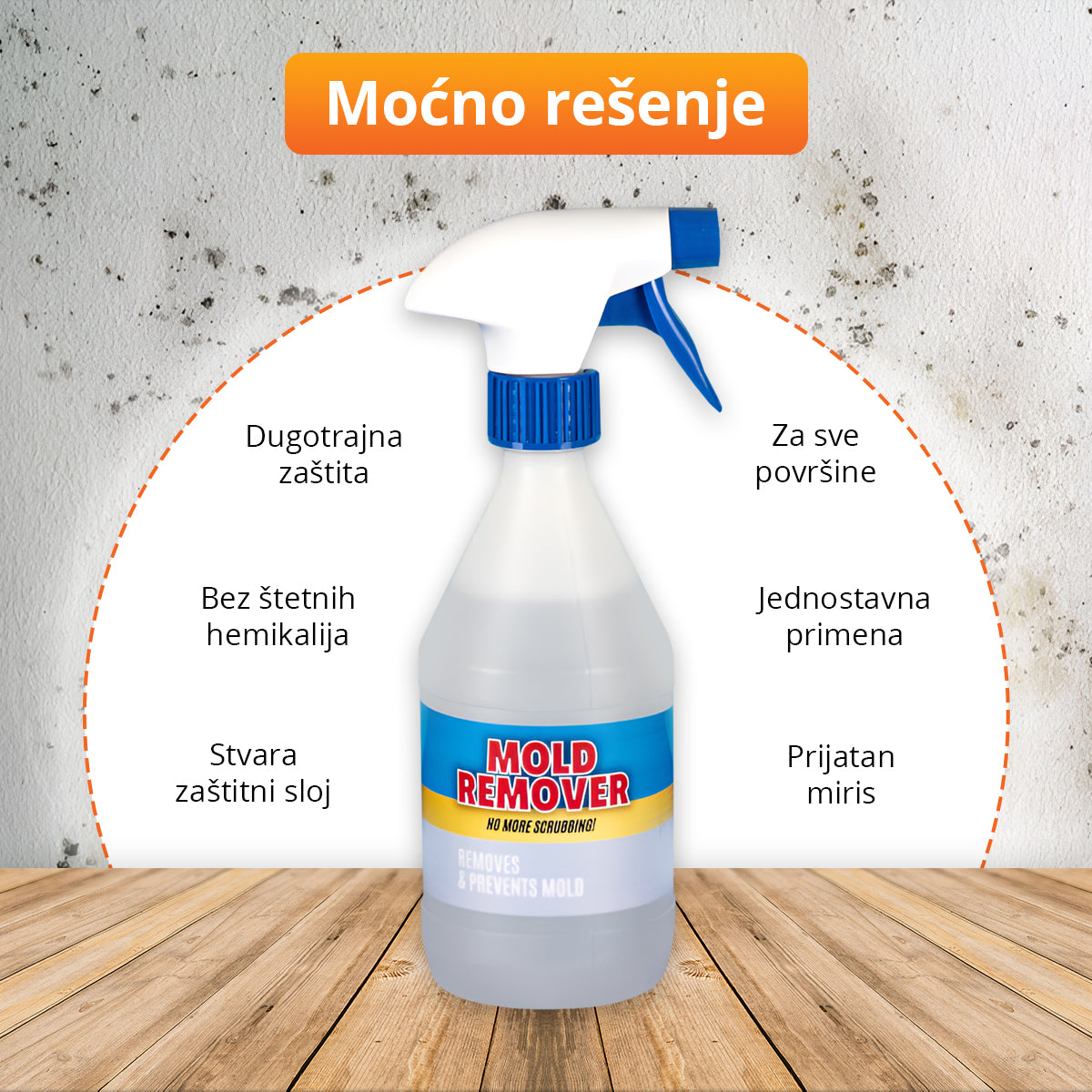 MoldRemover - Sredstvo za uklanjanje i prevenciju vlage i buđi (500ml)