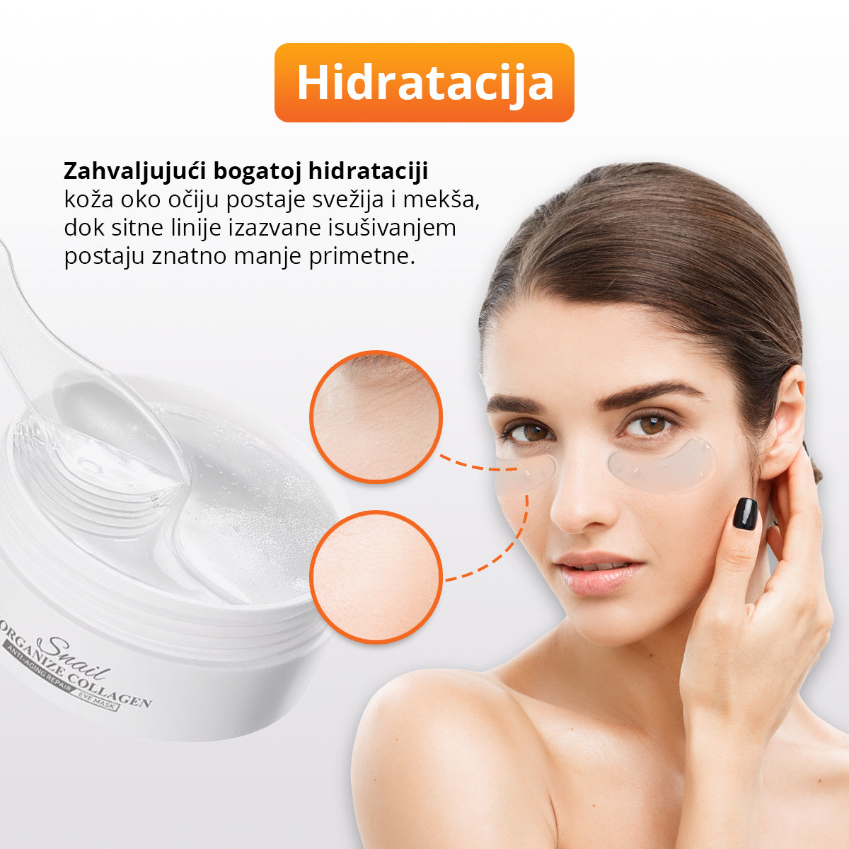 SnailPads - Gel jastučići sa kolagenom za predeo oko očiju (30 pari)