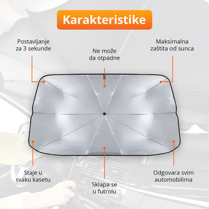 SunShade - Zaštita od sunca za šoferšajbnu (135cm x 75cm)