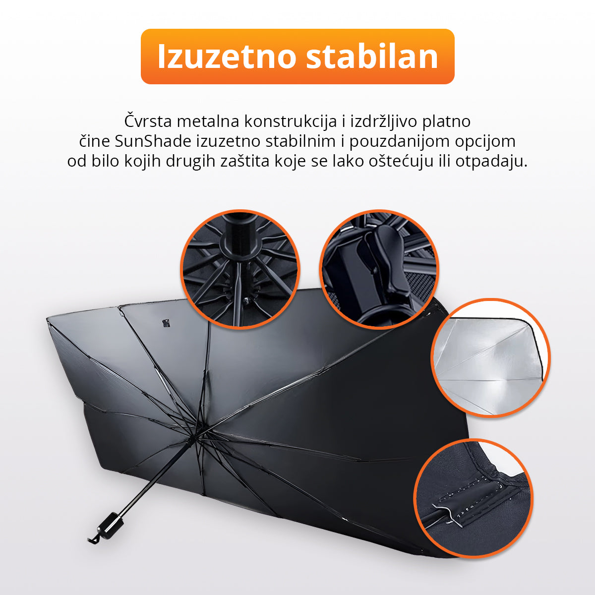 SunShade - Zaštita od sunca za šoferšajbnu (135cm x 75cm)