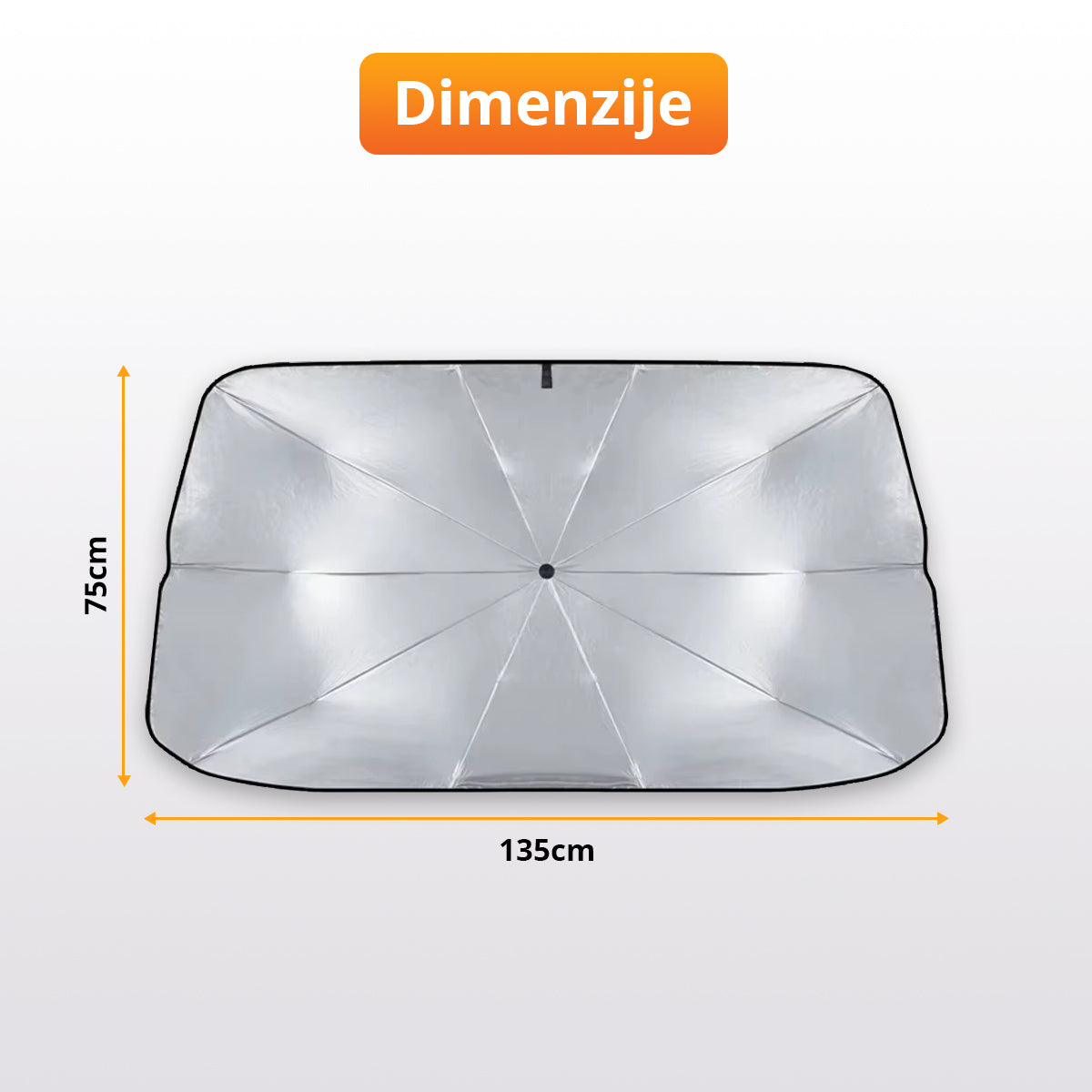 SunShade - Zaštita od sunca za šoferšajbnu (135cm x 75cm)