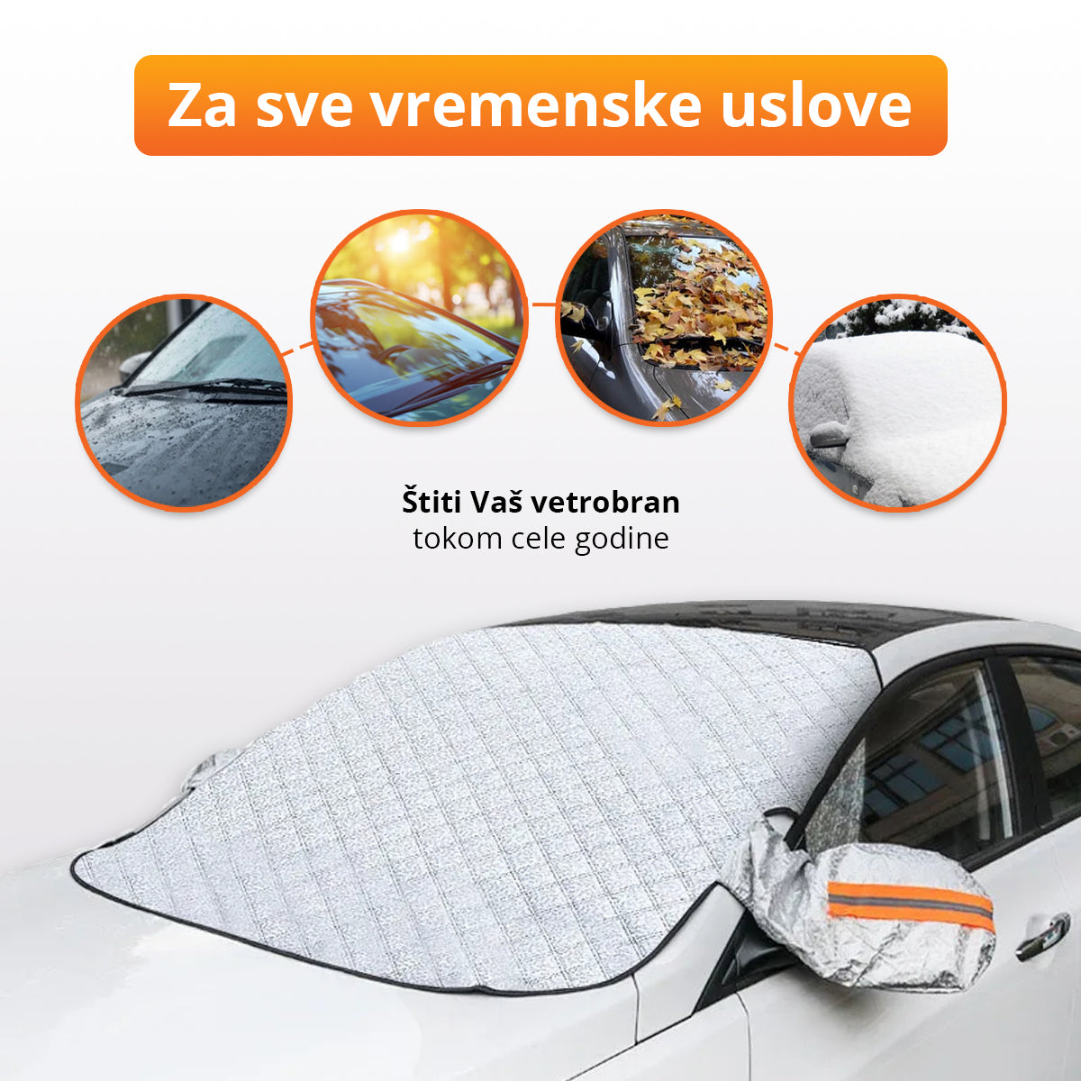 WinterShield - Zaštita za šoferšajbnu i retrovizore od snega i leda