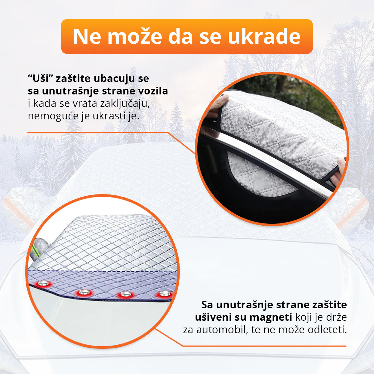 WinterShield - Zaštita za šoferšajbnu i retrovizore od snega i leda