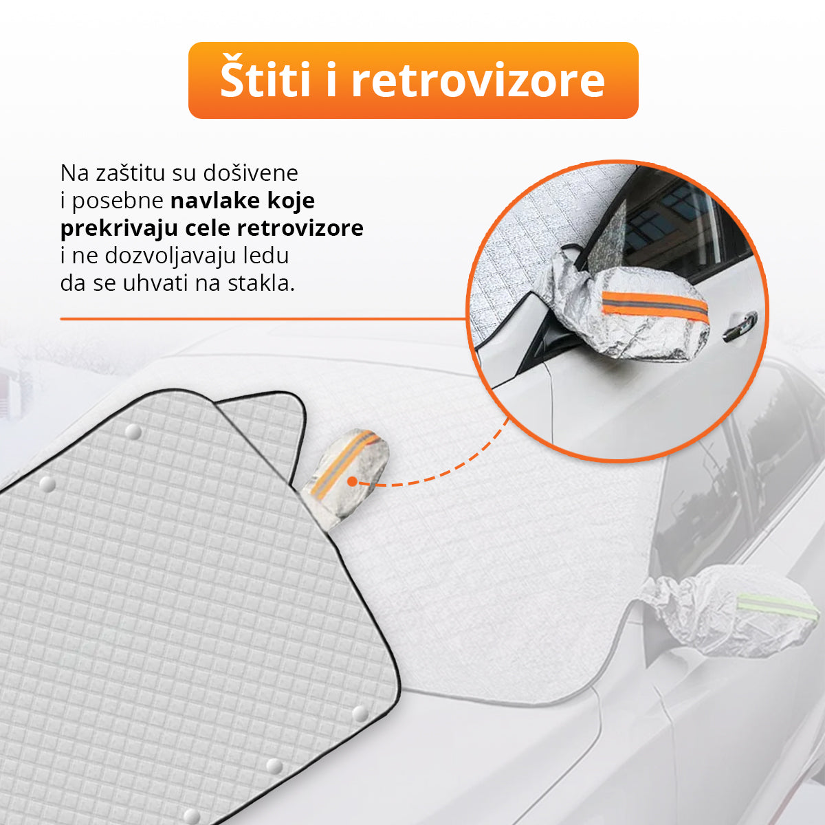 WinterShield - Zaštita za šoferšajbnu i retrovizore od snega i leda