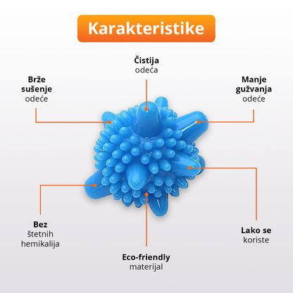 WrinkleFree - Kuglice za pranje i sušenje veša bez gužvanja (12 komada)