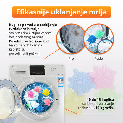 WrinkleFree - Kuglice za pranje i sušenje veša bez gužvanja (12 komada)